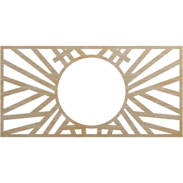 Ekena Millwork Hoover Wood Fretwork Pierced Ceiling Medallion, Hickory, 40"W x 20"H x 14 3/4"ID x 1/4"T CMWP40X20X0250HOHI - main